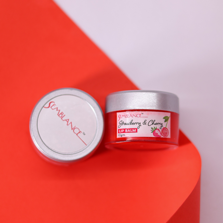 Nourishing Lip Balm with Strawberry and Cherry 10gm jar